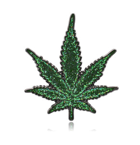 Marijuana Weed Leaf Enamel Lapel Pin