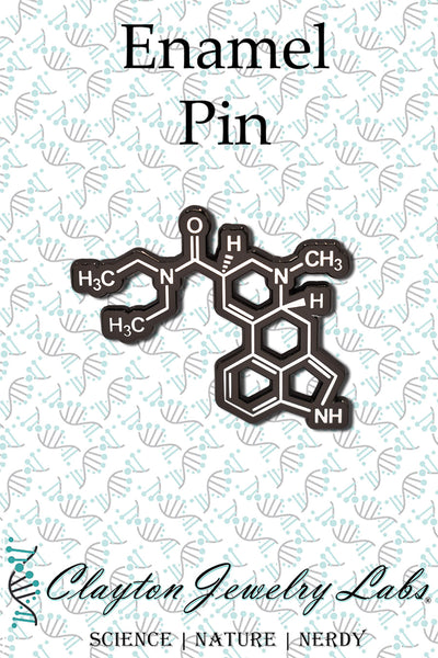 LSD Molecule Hard Enamel Pin | Clayton Jewelry Labs