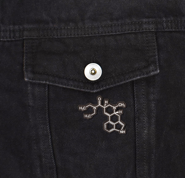 LSD Molecule Hard Enamel Pin | Clayton Jewelry Labs