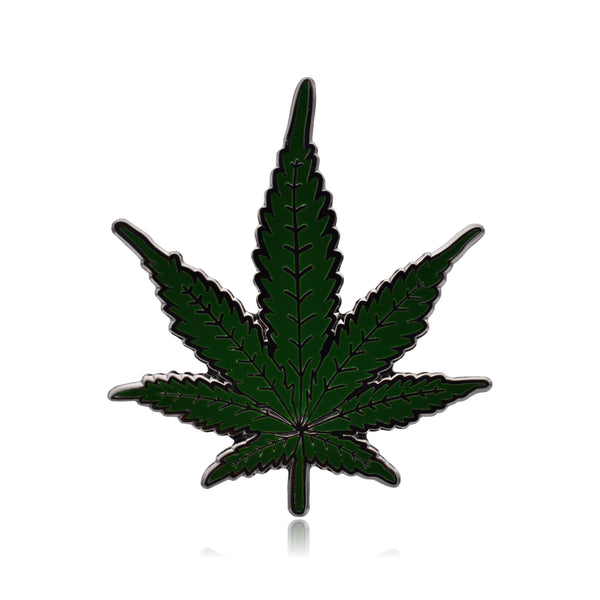 Marijuana Weed Leaf Enamel Lapel Pin