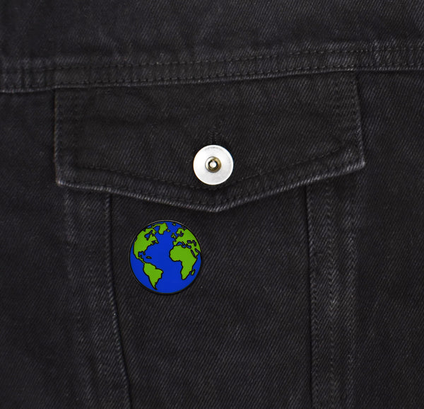 Black Planet Earth Hard Enamel Pin - Clayton Jewelry Labs