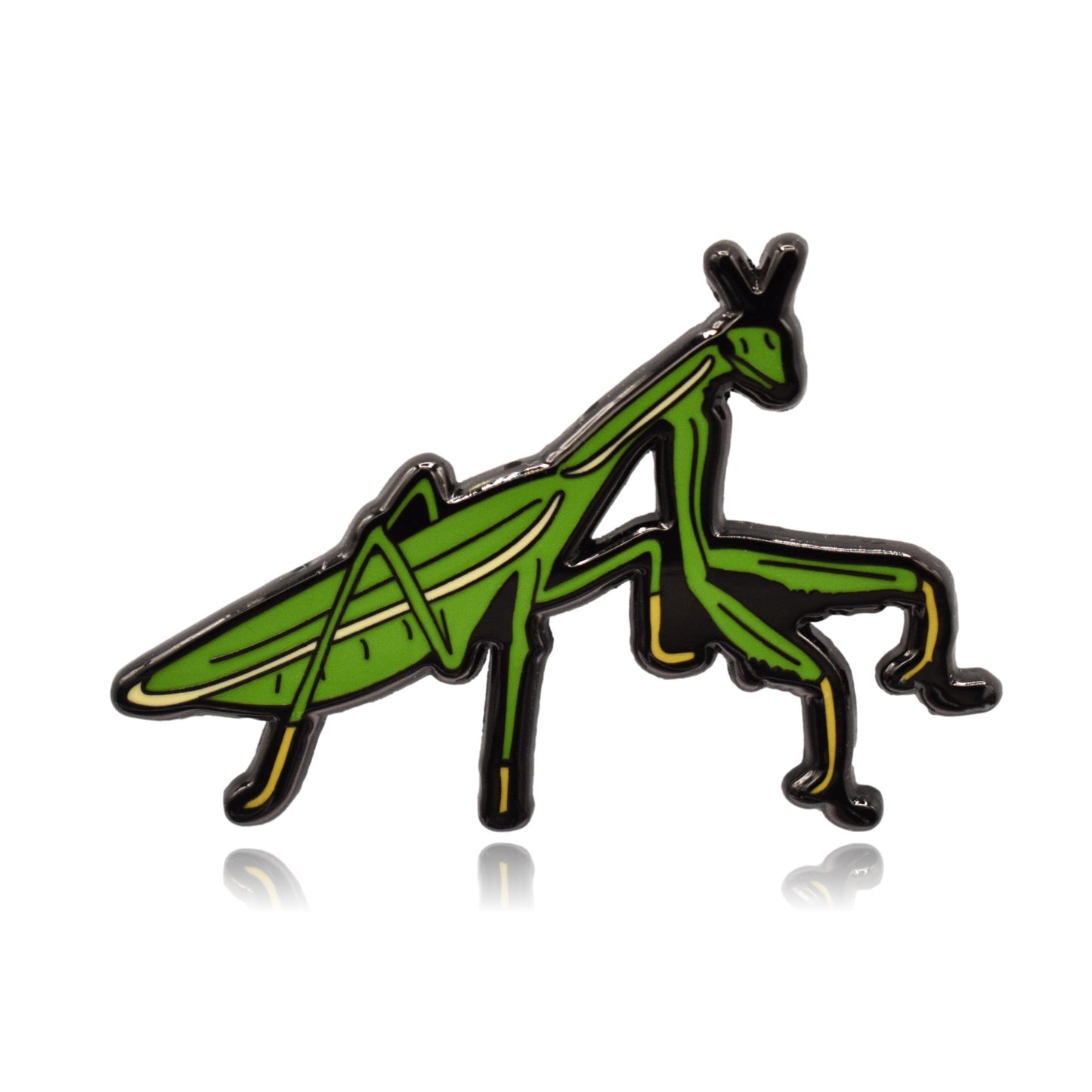 Black Praying Mantis Insect Hard Enamel Pin - Clayton Jewelry Labs