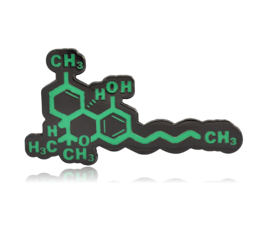 THC Molecule Marijuana Pin | Clayton Jewelry Labs