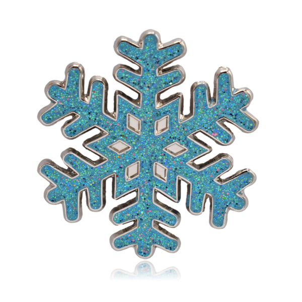 Snowflake Glitter Soft Enamel Lapel Pin