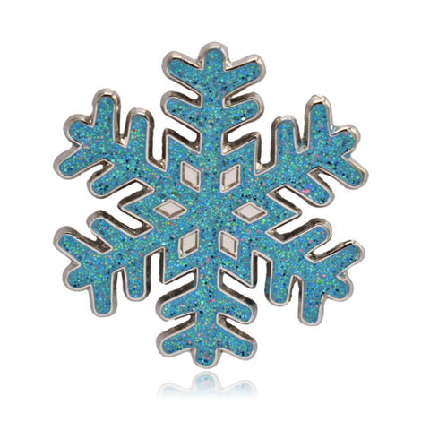 Snowflake Glitter Soft Enamel Lapel Pin | Clayton Jewelry Labs