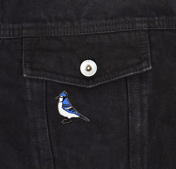 Blue Jay Bird Hard Enamel Pin | Clayton Jewelry Labs