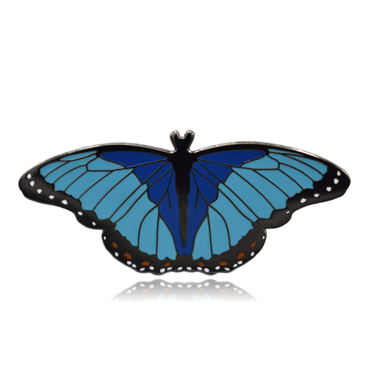 Blue Morpho Butterfly Hard Enamel Pin - Clayton Jewelry Labs