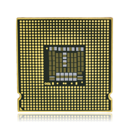 CPU Processor Chip Hard Enamel Pin | Clayton Jewelry Labs