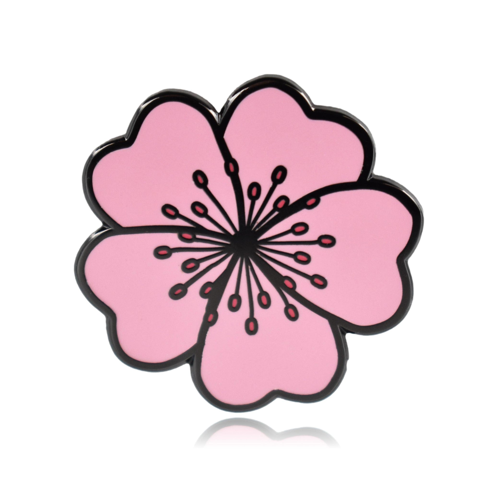 Cherry Blossom Flower Hard Enamel Lapel Pin