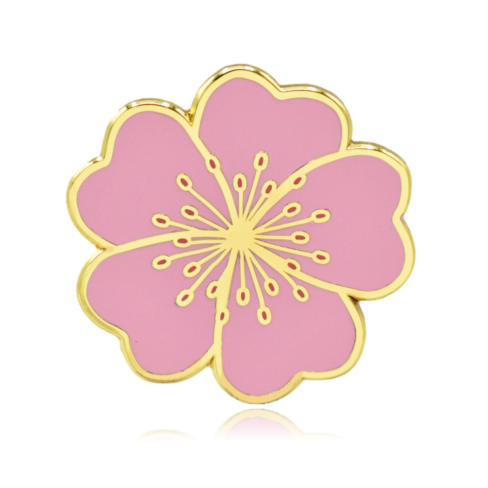 Cherry Blossom Flower Hard Enamel Lapel Pin
