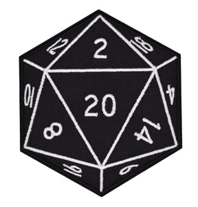 D20 Dice Iron-on Patch