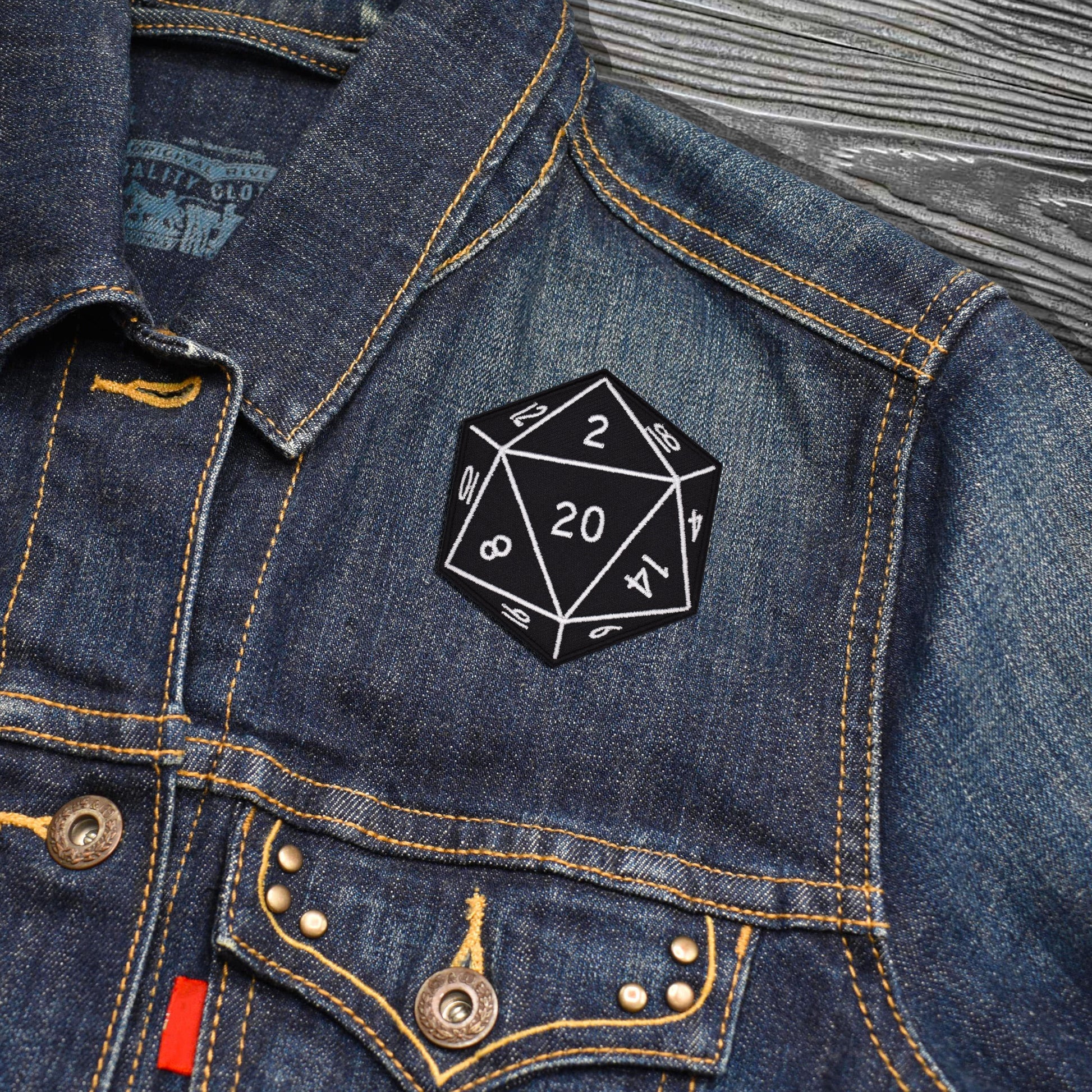 D20 Dice Iron-on Patch