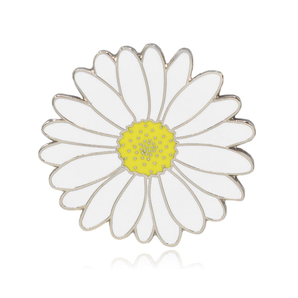Daisy Flower Hard Enamel Lapel Pin