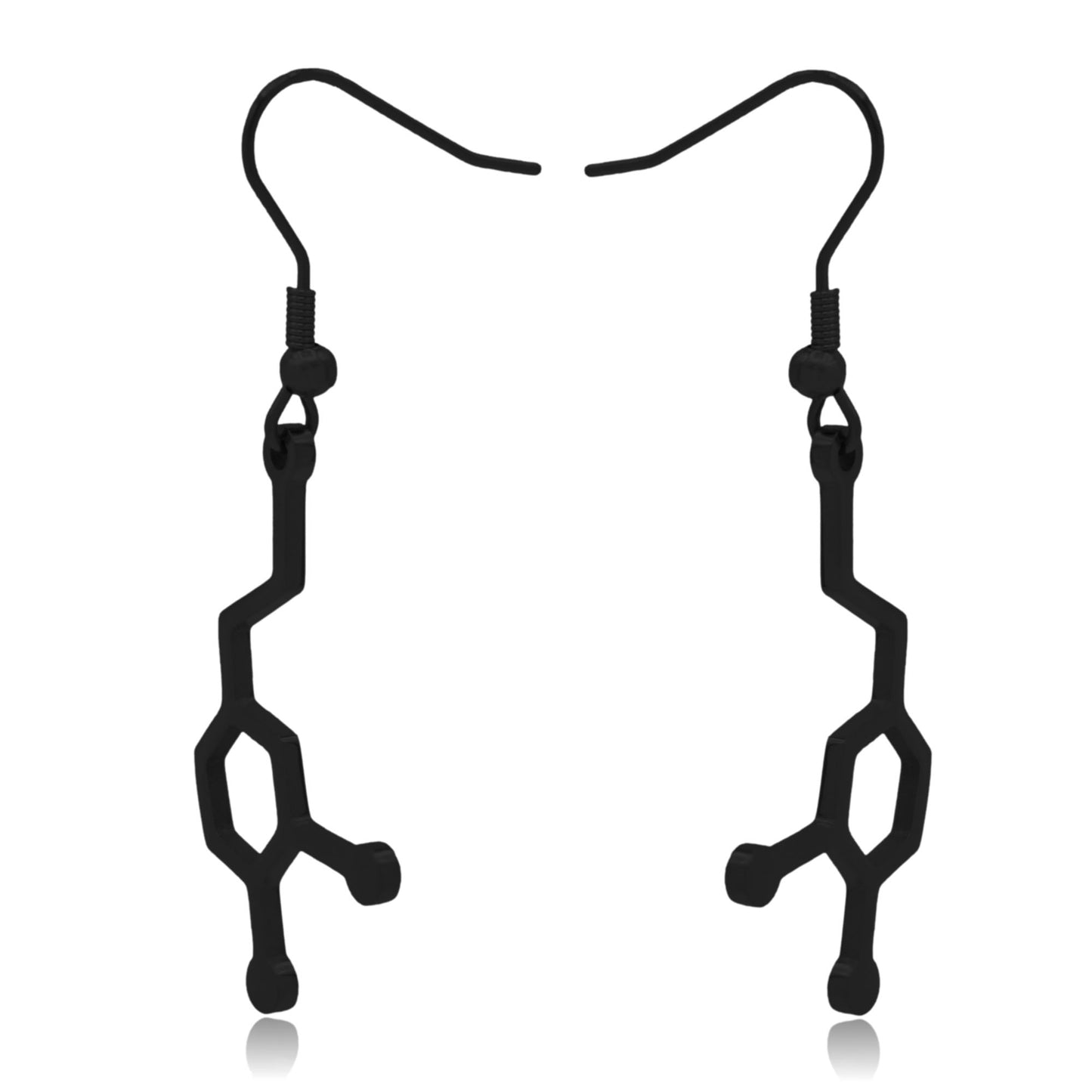 Dopamine Molecule Stainless Steel Dangle Earrings