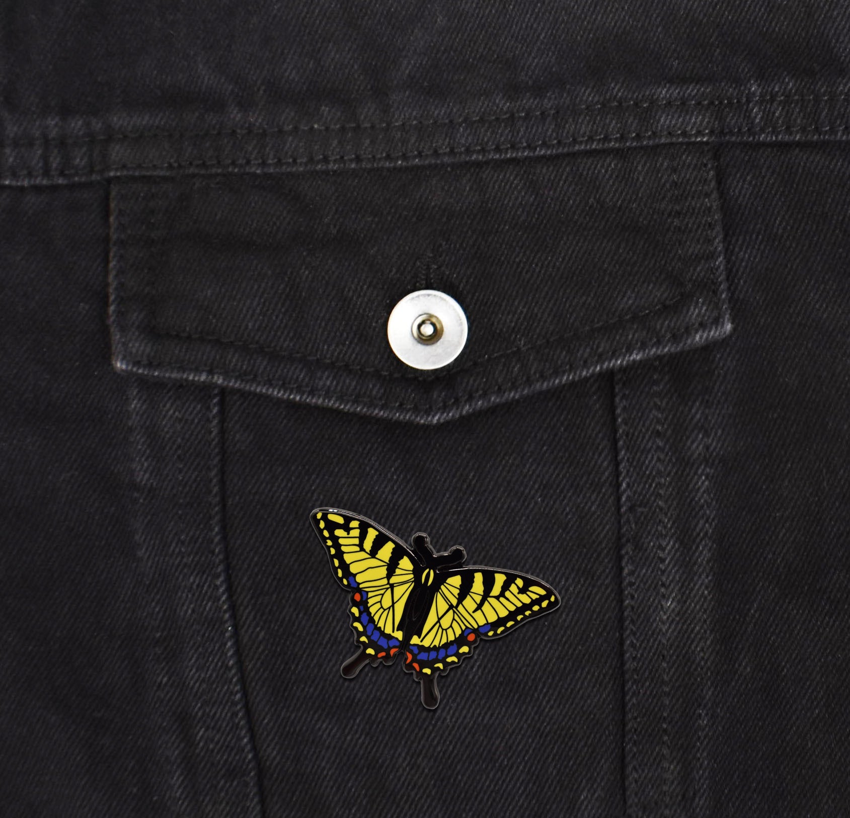 Eastern Tiger Swallowtail Butterfly Hard Enamel Pin - Clayton Jewelry Labs