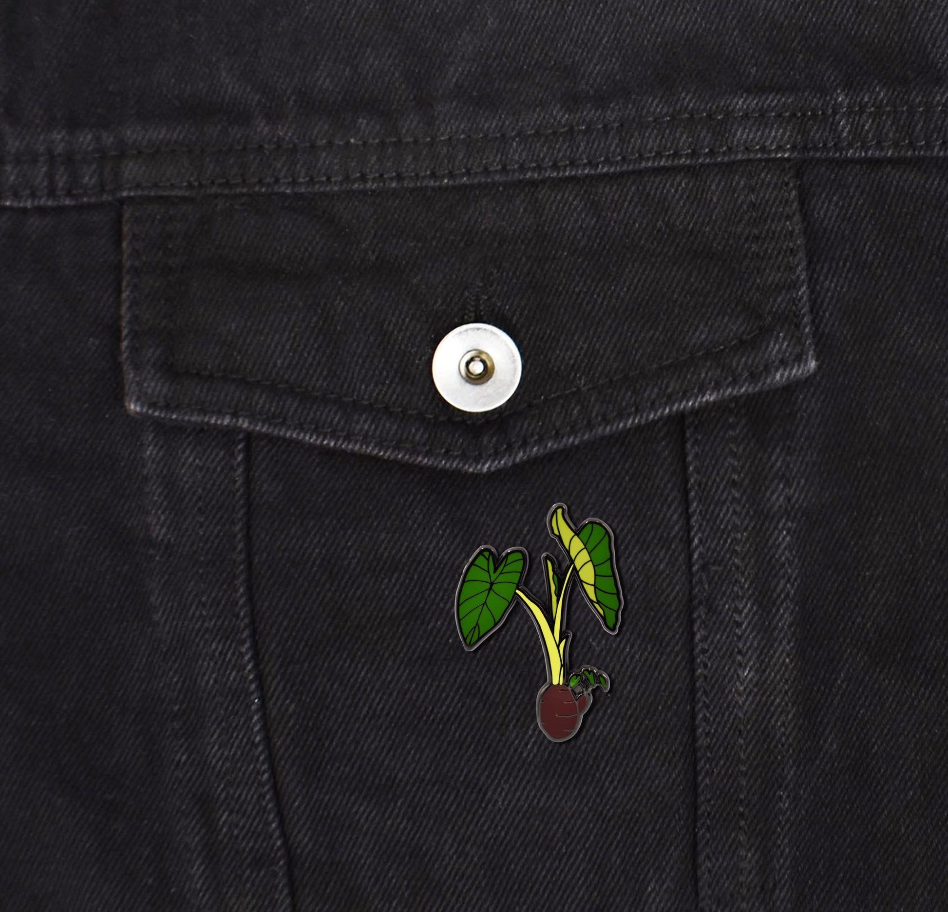 Elephant Ear Taro Hard Enamel Pin | Clayton Jewelry Labs