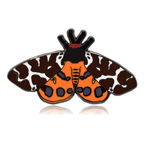 Great Garden Tiger Moth Hard Enamel Pin - Clayton Jewelry Labs