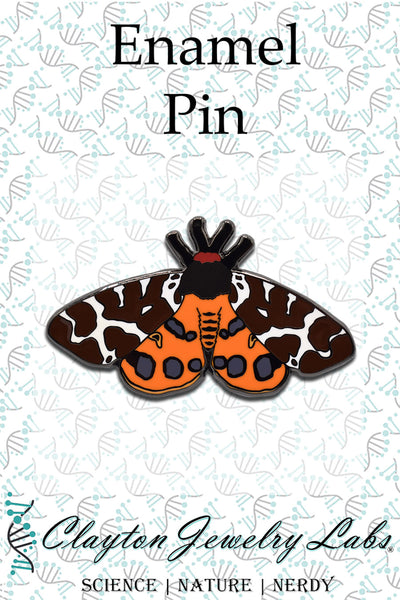 Great Garden Tiger Moth Hard Enamel Pin - Clayton Jewelry Labs