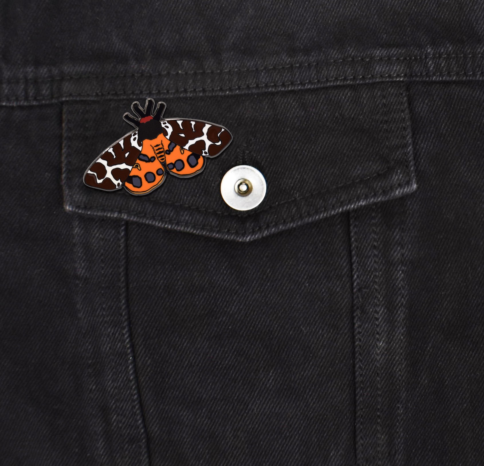 Great Garden Tiger Moth Hard Enamel Pin - Clayton Jewelry Labs