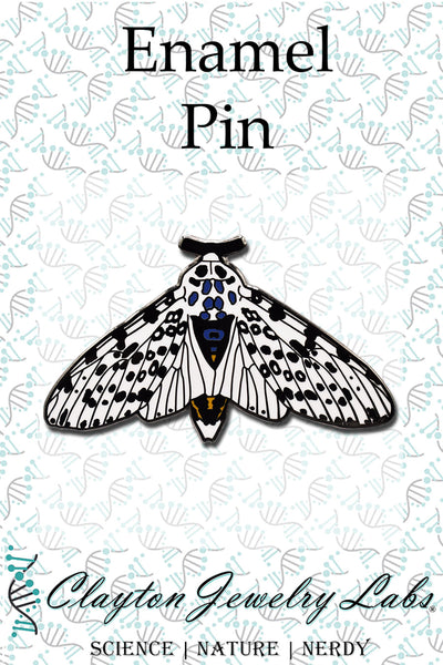 Giant Leopard Moth Hard Enamel Pin - Clayton Jewelry Labs