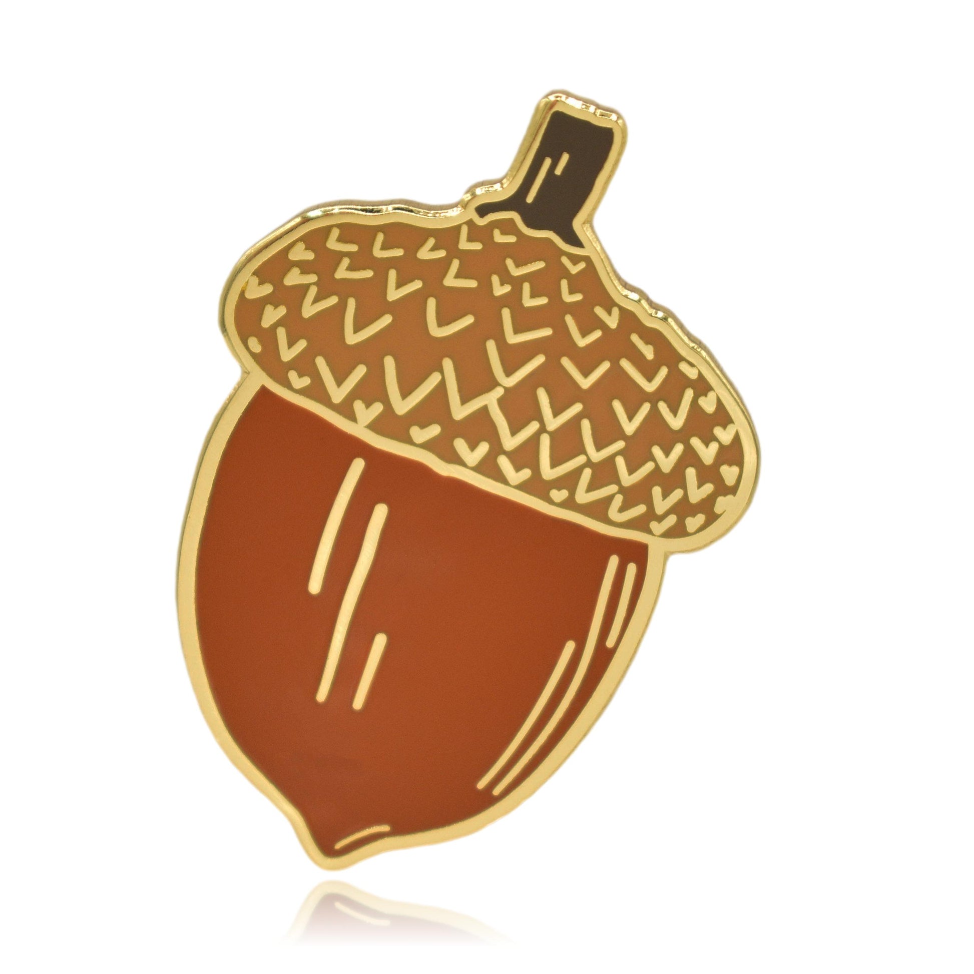 Gold Acorn Oaknut Hard Enamel Pin - Clayton Jewelry Labs