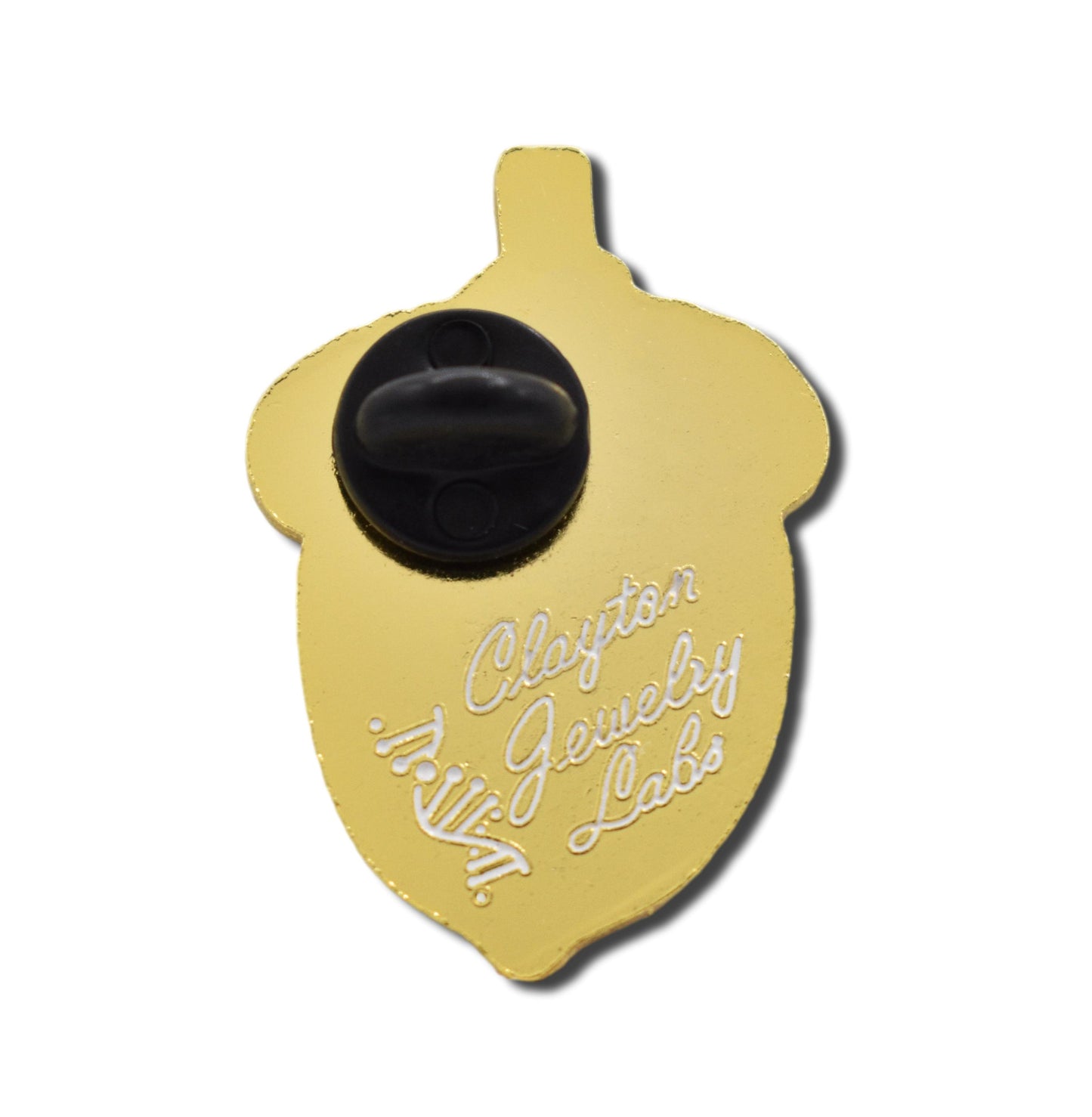 Gold Acorn Oaknut Hard Enamel Pin - Clayton Jewelry Labs