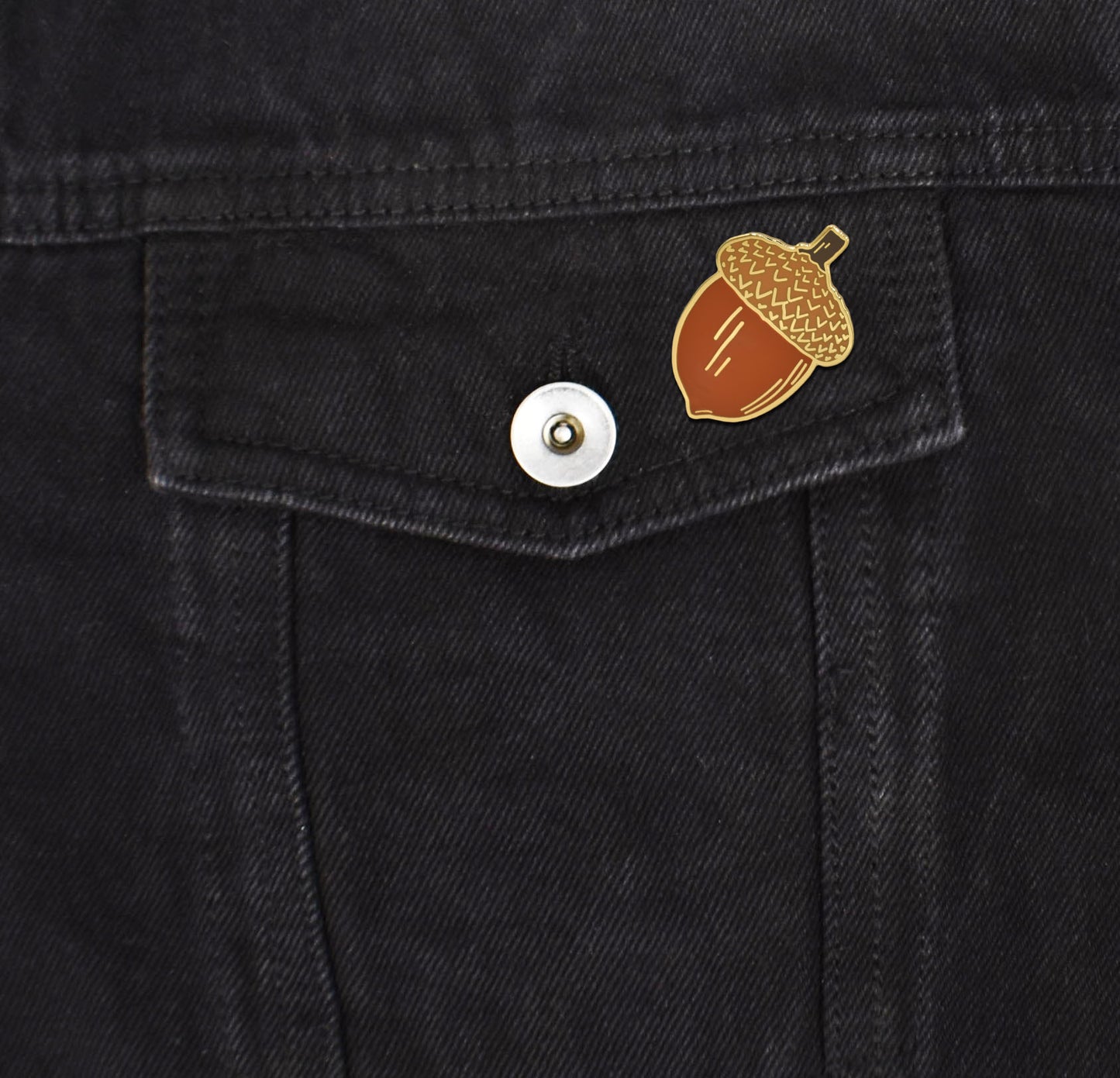Gold Acorn Oaknut Hard Enamel Pin - Clayton Jewelry Labs