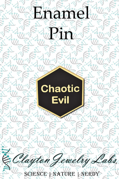 Chaotic Evil Dice Hard Enamel Pin | Clayton Jewelry Labs