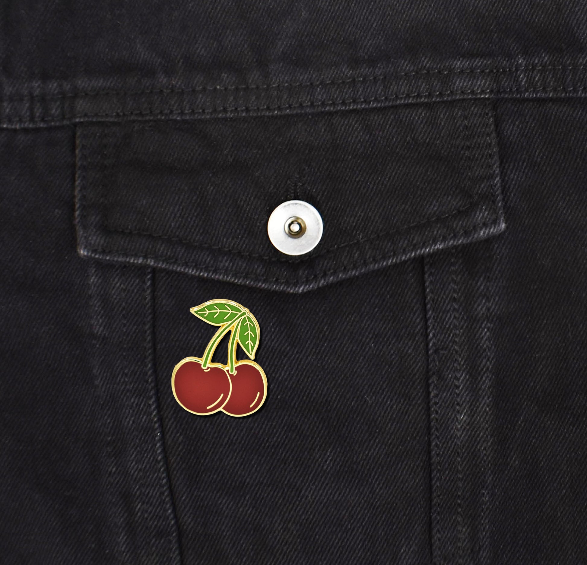 Red Cherry Hard Enamel Pin | Clayton Jewelry Labs