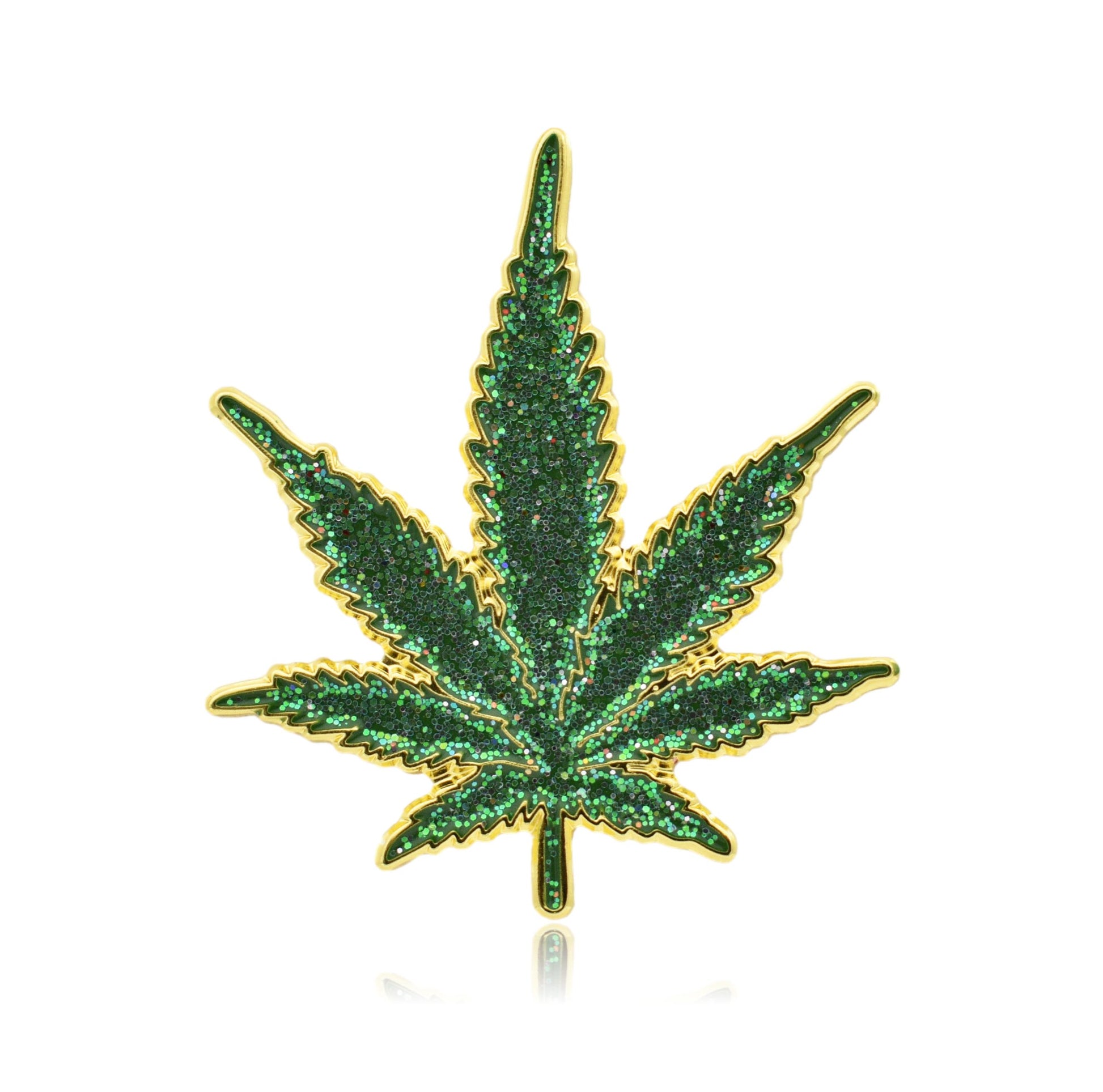 Marijuana Weed Leaf Enamel Lapel Pin