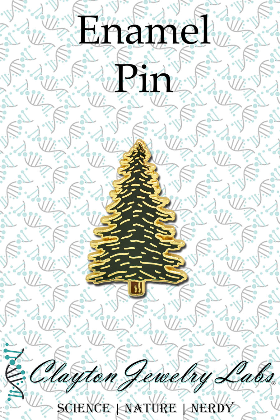 Evergreen Pine Tree Hard Enamel Pin | Clayton Jewelry Labs