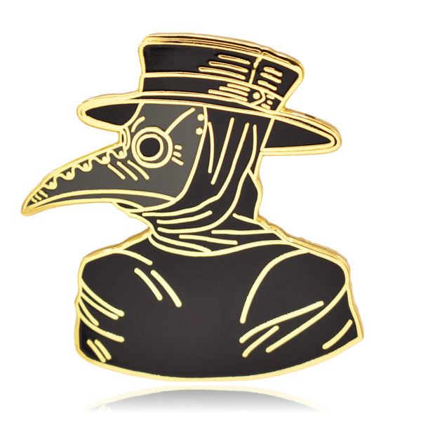 Black Plague Doctor Hard Enamel Pin | Clayton Jewelry Labs