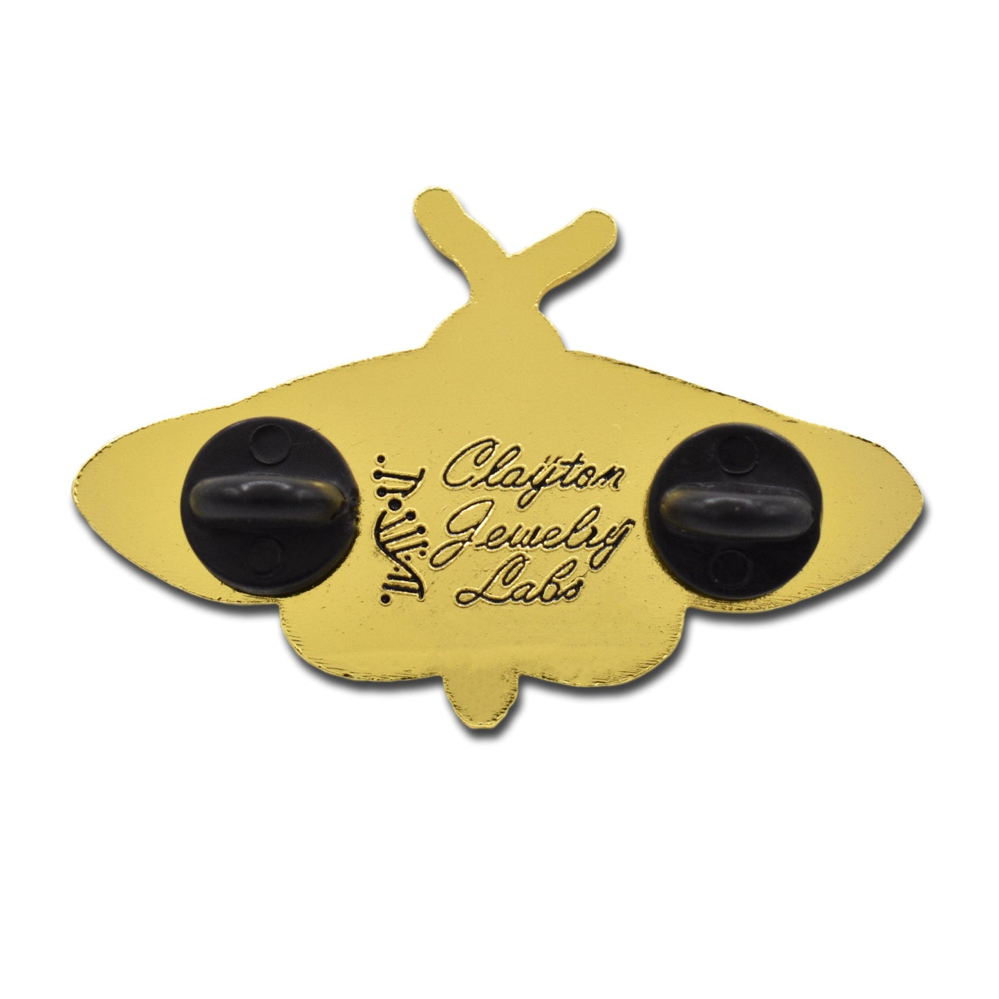 Gold Rosie Maple Moth Insect Hard Enamel Pin - Clayton Jewelry Labs