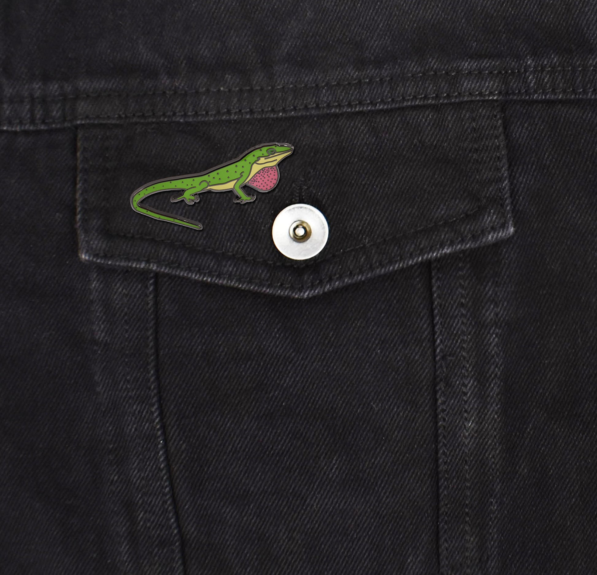 Green Anole Lizard Hard Enamel Pin | Clayton Jewelry Labs