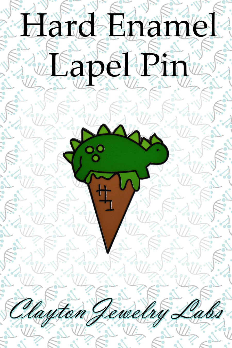 Dinocone Dinosaur Stegosaurus Hard Enamel Lapel Pin