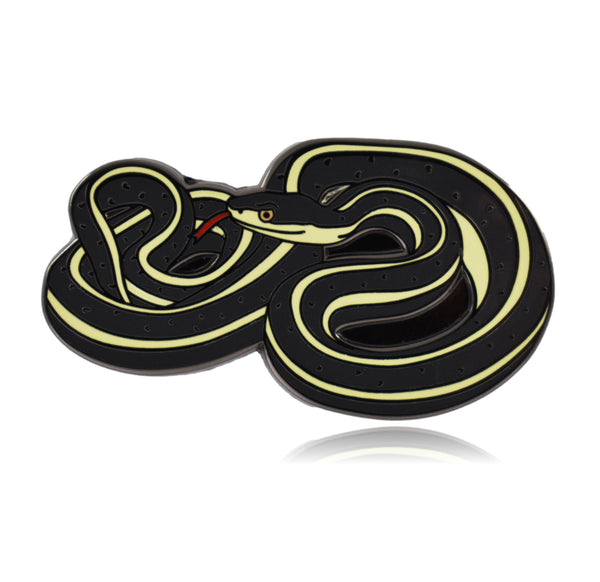 Grey Garter Snake Hard Enamel Pin | Clayton Jewelry Labs