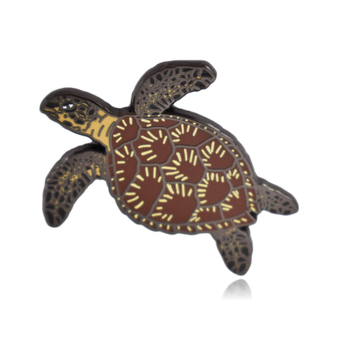 Hawksbill Sea Turtle Hard Enamel Pin | Clayton Jewelry Labs