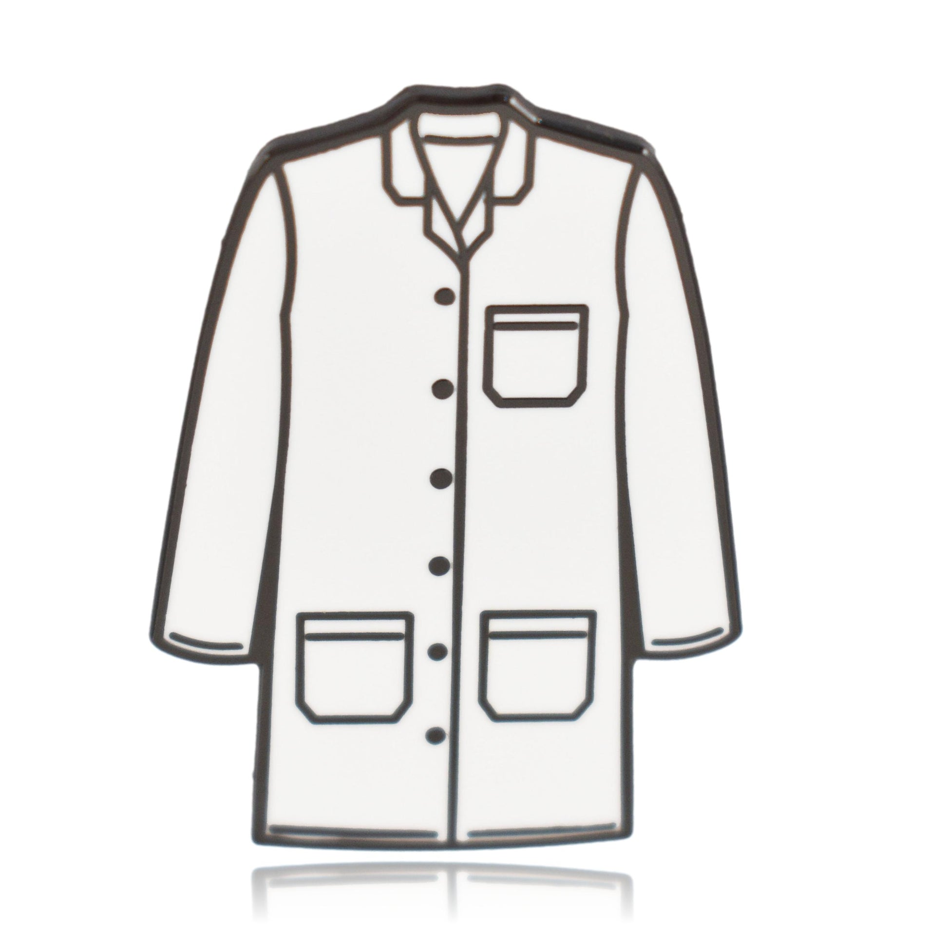 Black Lab Coat Flower Hard Enamel Pin | Clayton Jewelry Labs