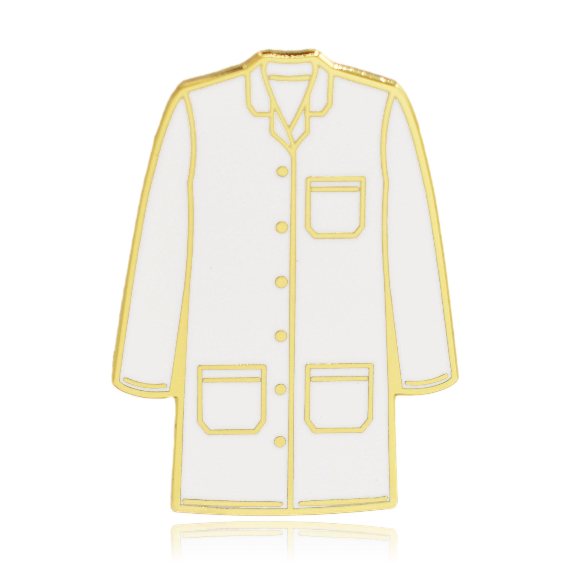 Gold Lab Coat Flower Hard Enamel Pin | Clayton Jewelry Labs