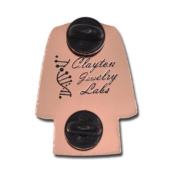 Rose Gold Lab Coat Flower Hard Enamel Pin | Clayton Jewelry Labs
