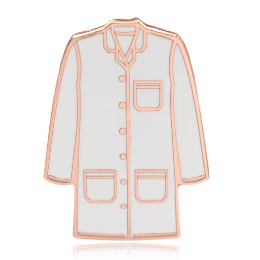 Rose Gold Lab Coat Flower Hard Enamel Pin | Clayton Jewelry Labs