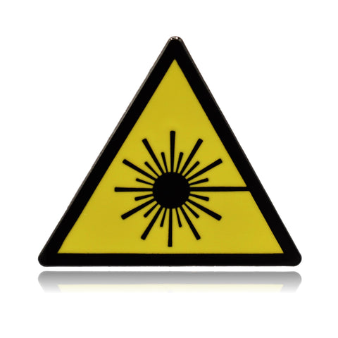Laser Safety Warning Hard Enamel Pin - Clayton Jewelry Labs