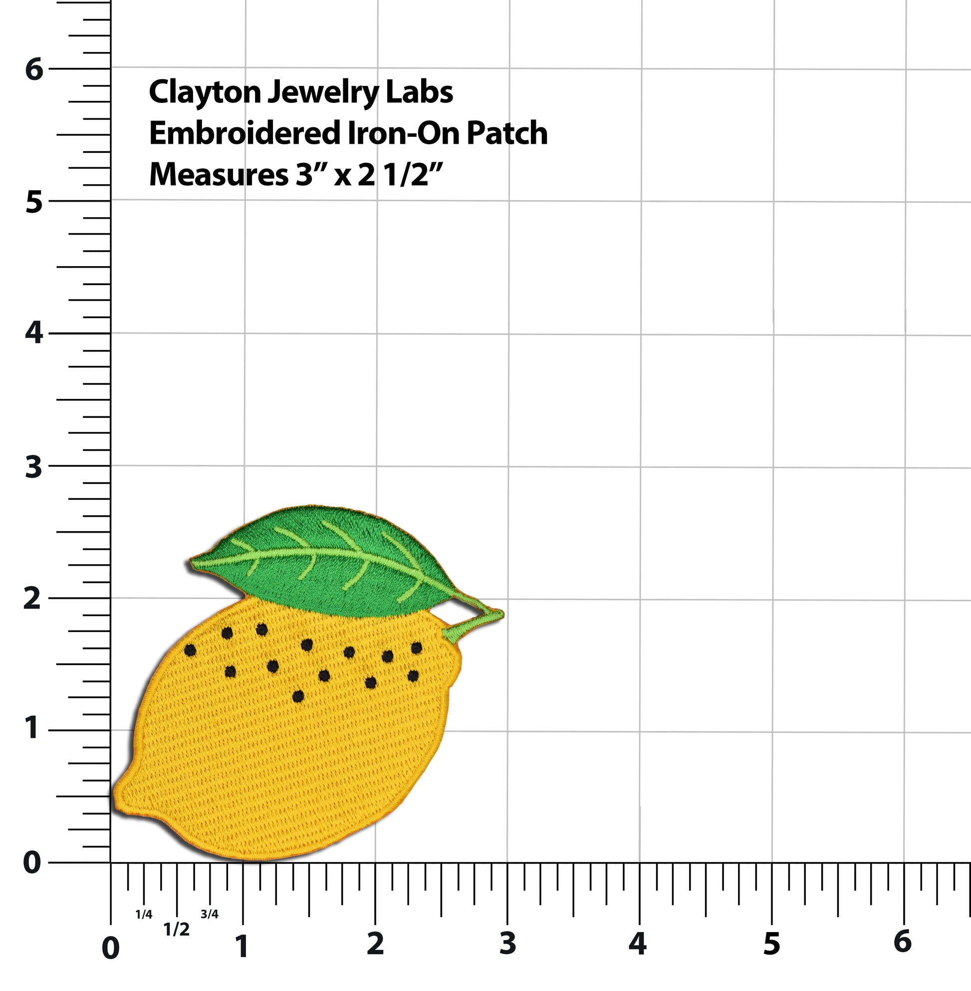 Lemon Embroidered Iron-on Patch