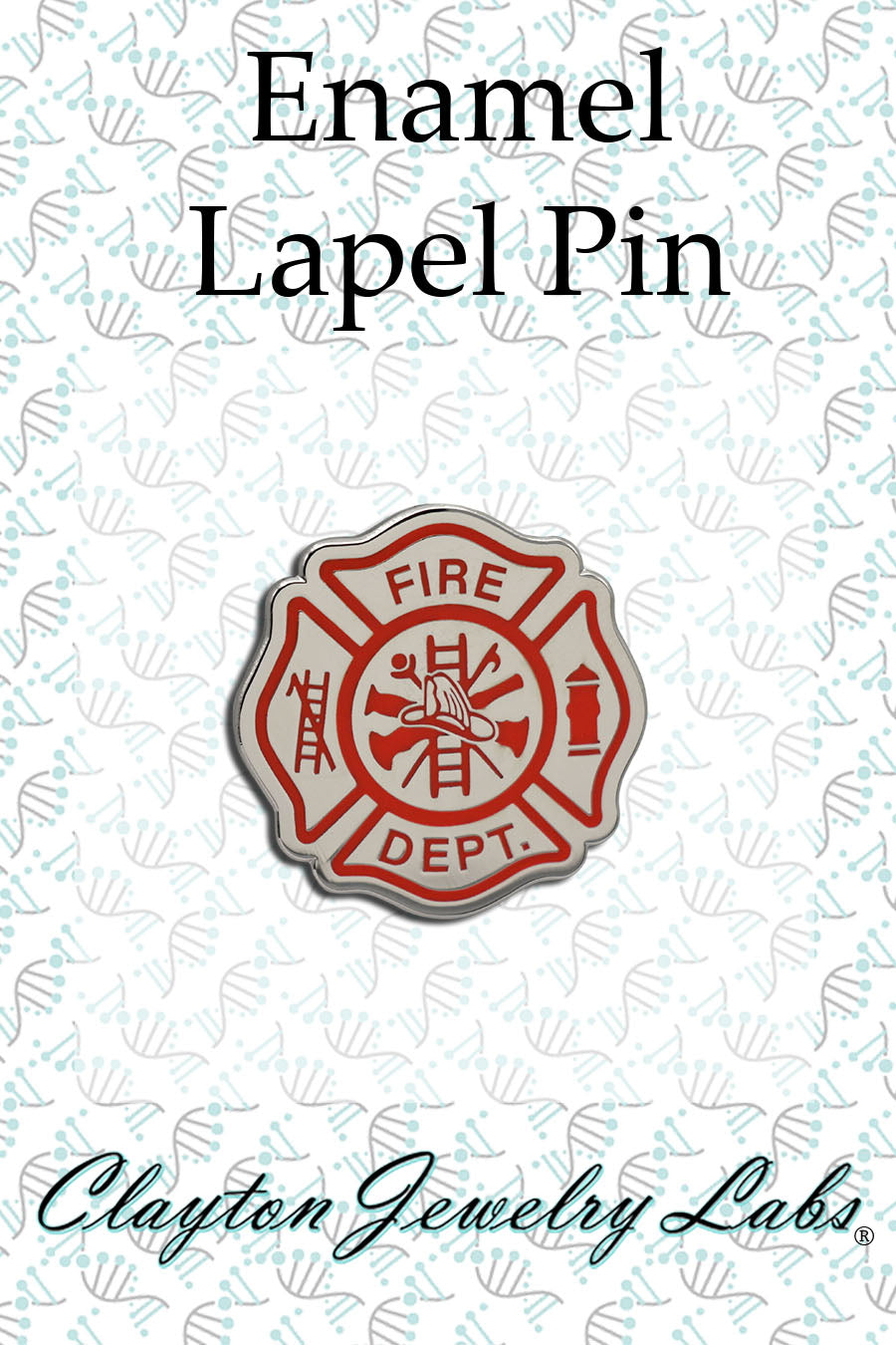 Maltese Cross Fire Fighter Hard Enamel Pin