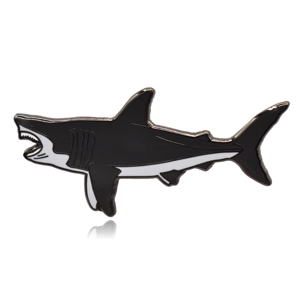 Megalodon Shark Hard Enamel Pin - Clayton Jewelry Labs