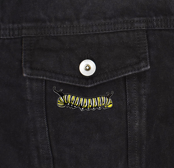 Monarch Caterpillar Hard Enamel Lapel Pin