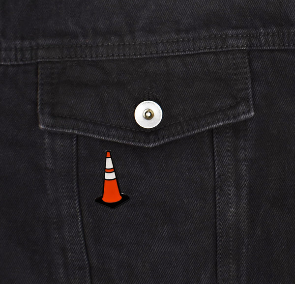 Traffic Cone Hard Enamel Pin | Clayton Jewelry Labs