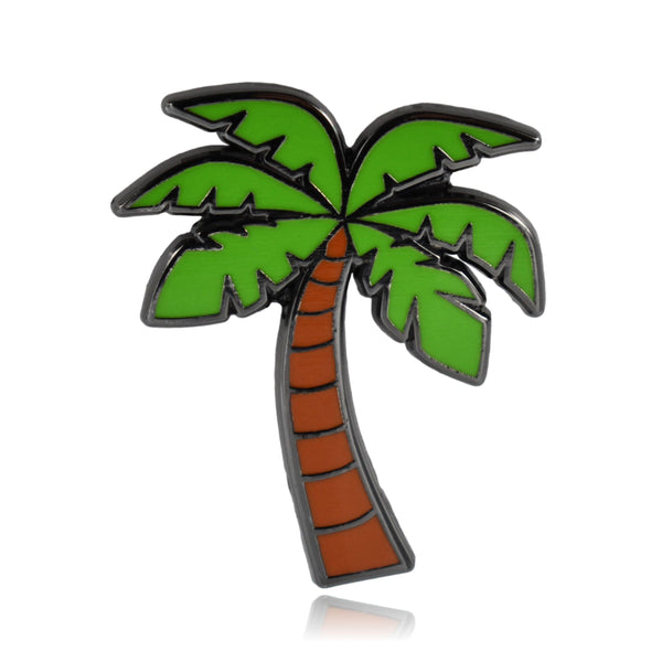 Palm Tree Hard Enamel Lapel Pin