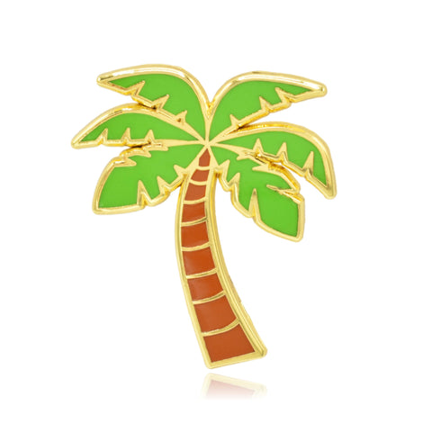 Palm Tree Hard Enamel Lapel Pin