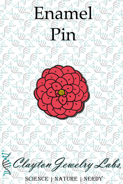 Camellias Flower Hard Enamel Pin | Clayton Jewelry Labs